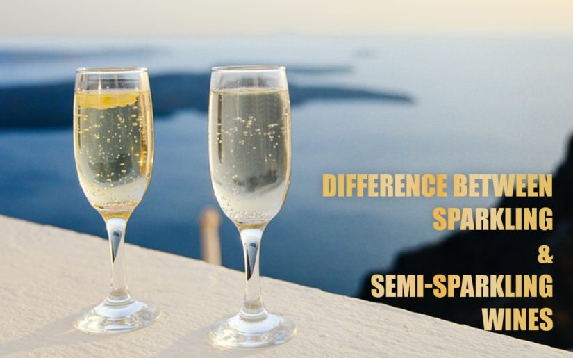 Difference between sparkling and semi-sparkling wines