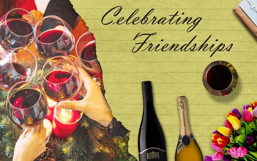 Friendship Day wine gift.