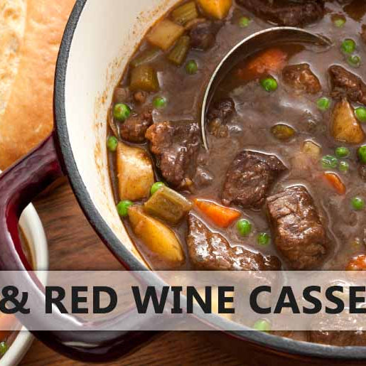 Beef and red wine casserole