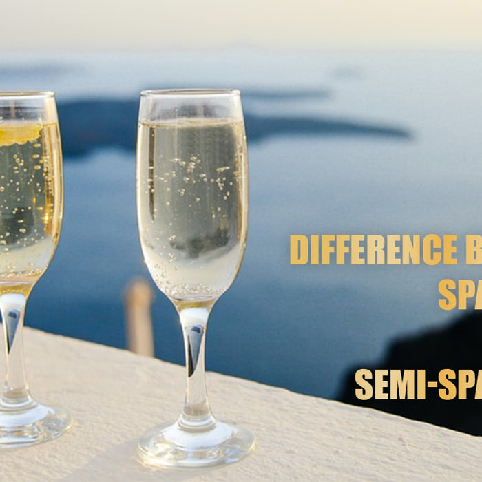 Difference between sparkling and semi-sparkling wines