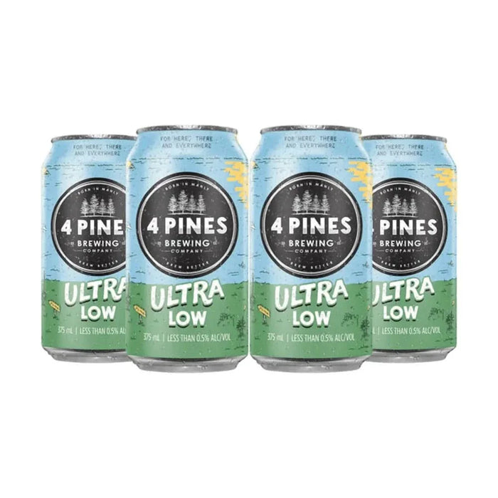Buy 4 Pines Ultra Low Alcohol Beer Cans - Sans Drinks
