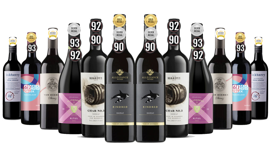 Order Dazzling Premium Shiraz Mixed - 12 Bottles including wines with Gold & Silver Medal  Online - Just Wines Australia