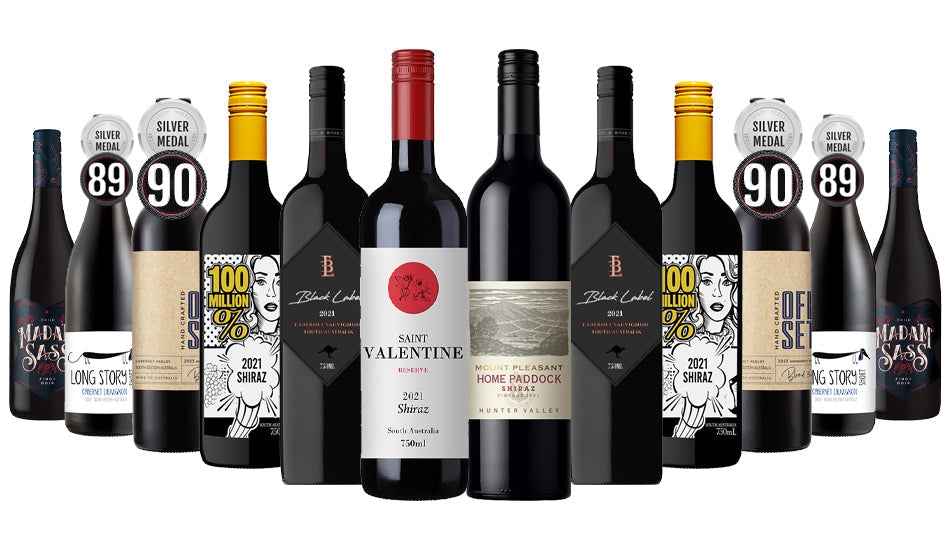 Order Top-Shelf Premium Red Wines Mixed - 12 Bottles  Online - Just Wines Australia