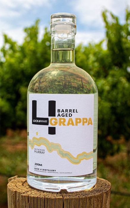 Order Lock 4 Barrel Aged Riverland Grappa 200ml  Online - Just Wines Australia