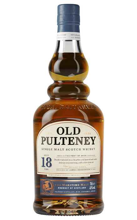 Order Old Pulteney 18 Year Old Single Malt Scotch Whisky 700ml - 1 Bottle  Online - Just Wines Australia