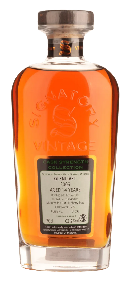  Liquor Loot- 2006 Signatory Vintage Glenlivet 14 Year Old Single Malt Scotch Whisky (700mL) -  