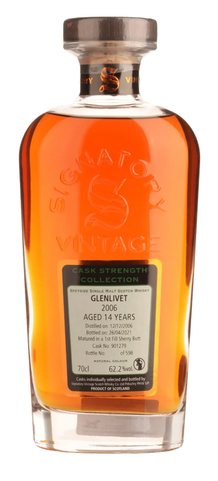  Liquor Loot- 2006 Signatory Vintage Glenlivet 14 Year Old Single Malt Scotch Whisky (700mL) -  