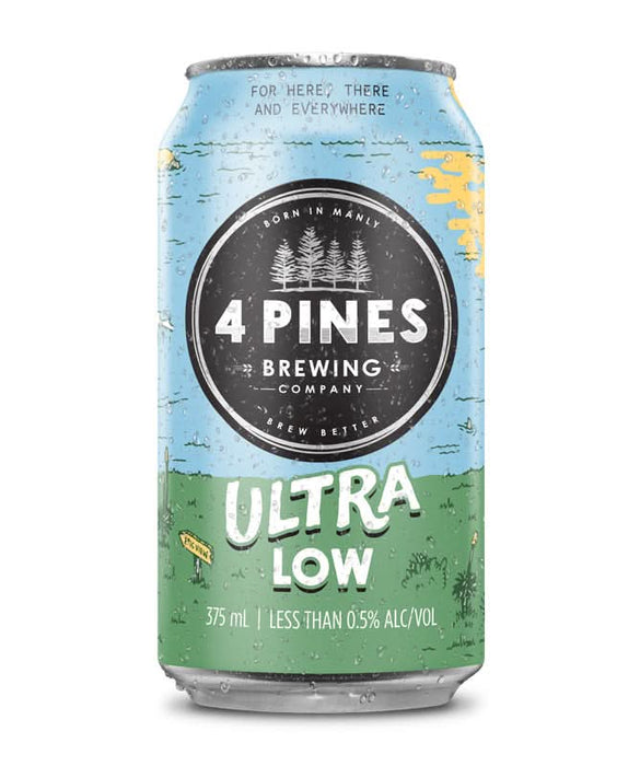 Order 4 Pines Ultra Low Alcohol Beer Cans 1x375ml JustWines Australia