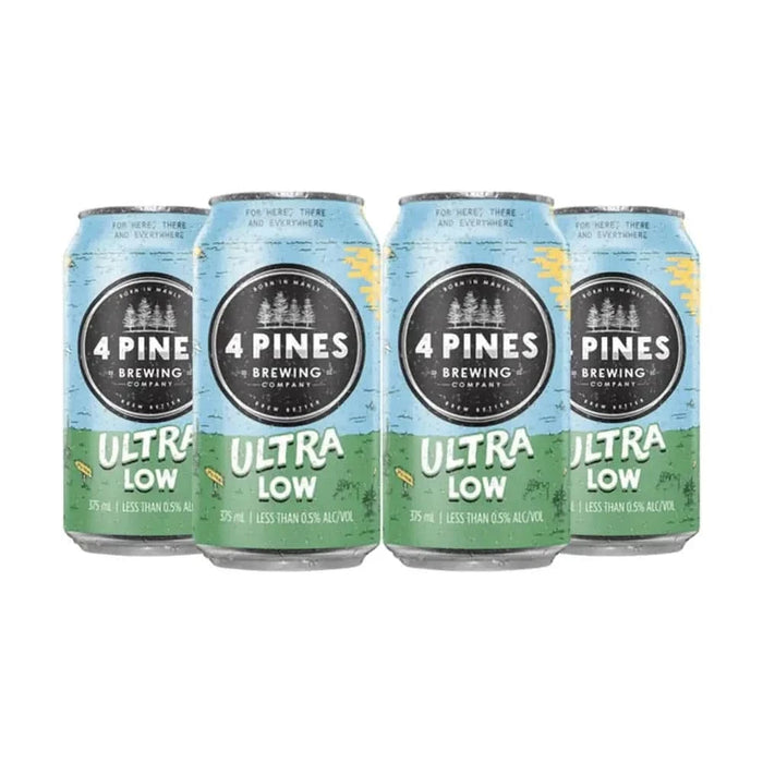 Order 4 Pines Ultra Low Alcohol Beer Cans 4x375ml JustWines Australia