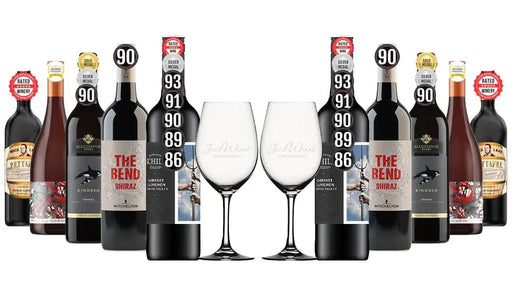 Order Winter Fresh Favourites Premium Red Mix - 10 Bottles + 2 Free Glasses JustWines Australia