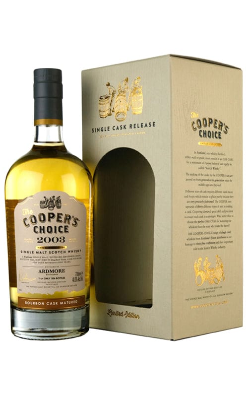 Order Cooper’s Choice Ardmore 17 Year Old Single Malt Scotch Whisky 2003 700ml - 1 Bottle JustWines Australia