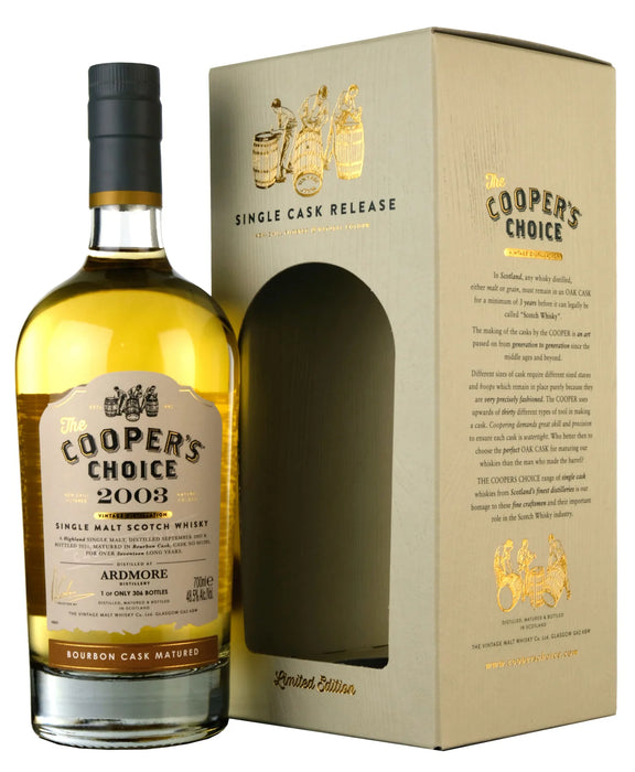 Order Cooper’s Choice Ardmore 2003 17 Year Old Single Malt Scotch Whisky (700mL) - Just Wines