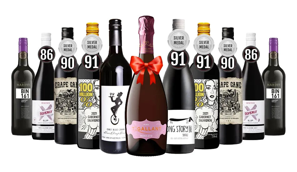 Order Festive Essence Red Mix - 10 Bottles + 1 FREE Non-Alc Sparkling - Just Wines
