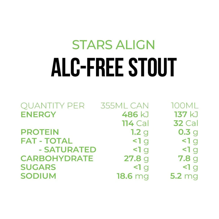 Order Hop Nation Stars Align Non-Alc Stout JustWines Australia