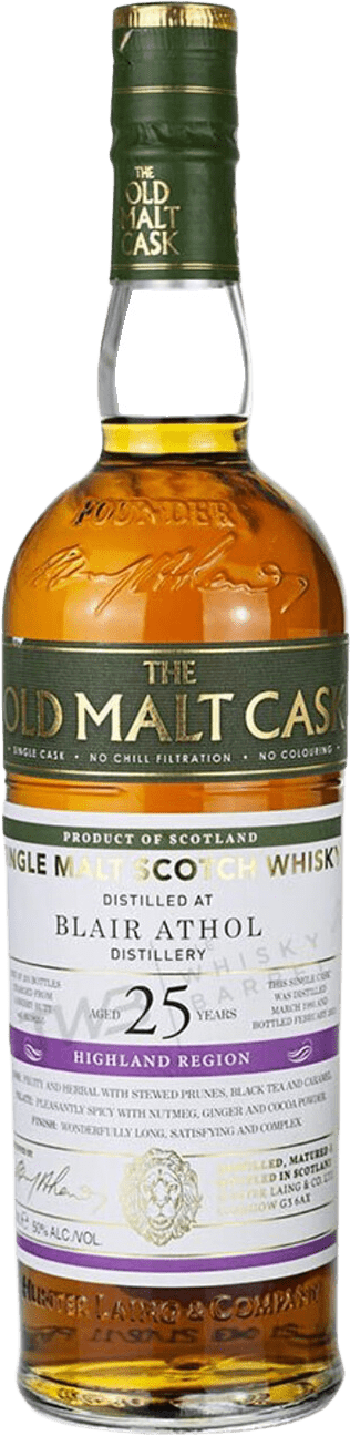  Liquor Loot- Hunter Laing Old Malt Cask Blair Athol 25 Year Old Single Malt Whisky (700mL) -  