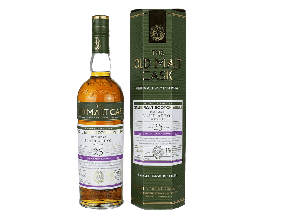  Liquor Loot- Hunter Laing Old Malt Cask Blair Athol 25 Year Old Single Malt Whisky (700mL) -  