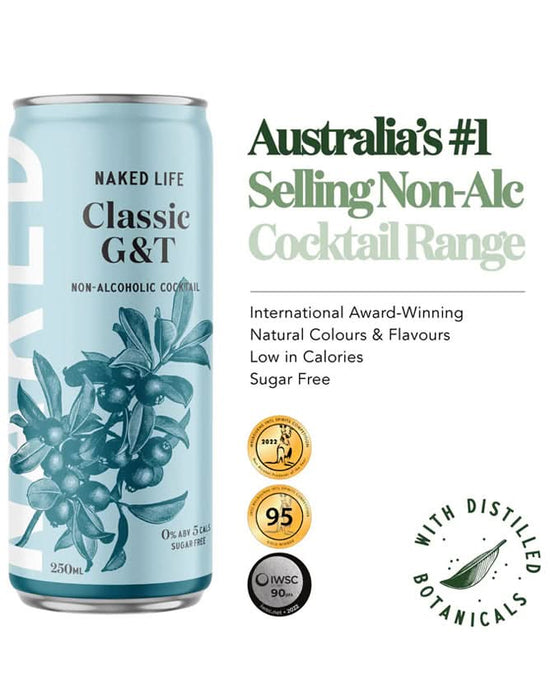 Order Naked Life Classic G&T Non-Alcoholic Cocktail JustWines Australia