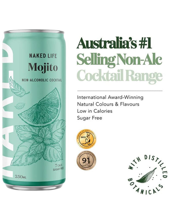Order Naked Life Non-Alcoholic Mojito Cocktail JustWines Australia