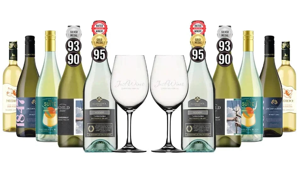 Order Winter Delight Premium White Mix - 10 Bottles + 2 Free Glasses JustWines Australia