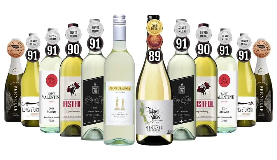 Order Winter Sips White Mix - 10 Bottles + 2 FREE Non-Alc Sparklings JustWines Australia