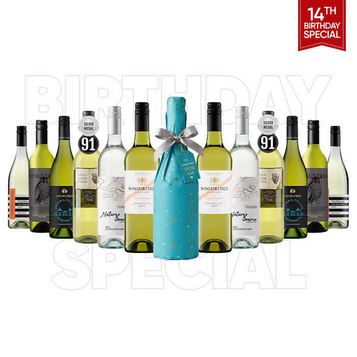 Just Wines Birthday Special White Mix – 12 + 1 FREE Bottles | A Gift to Those Who've Made Us