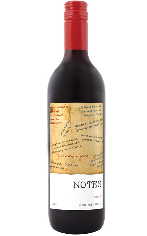 Order Notes Margaret River Shiraz 2017 - 12 Bottles  Online - Just Wines Australia