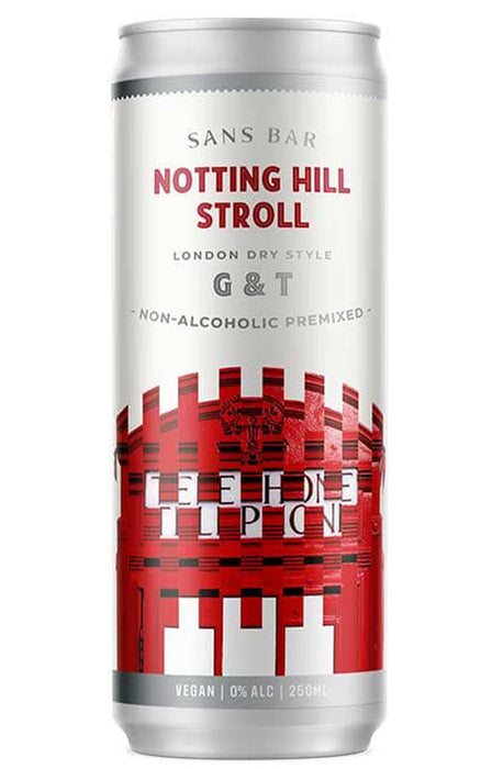 Order Sans Bar Notting Hill Stroll Australia Non-Alcoholic G&T RTD Can 250 ml - 24 Bottles  Online - Just Wines Australia